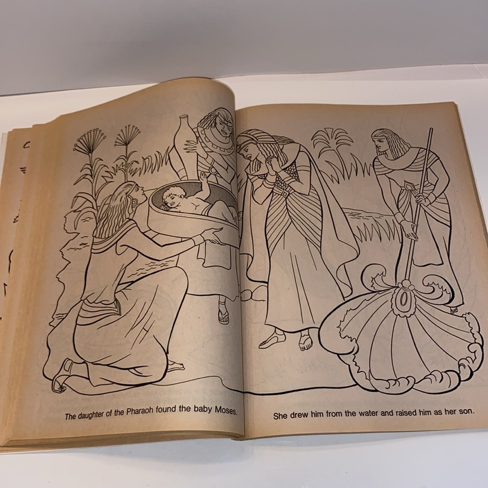 Vintage 1991 The Bible Coloring Book Pictures Old and Testament - - Picture 9 of 15